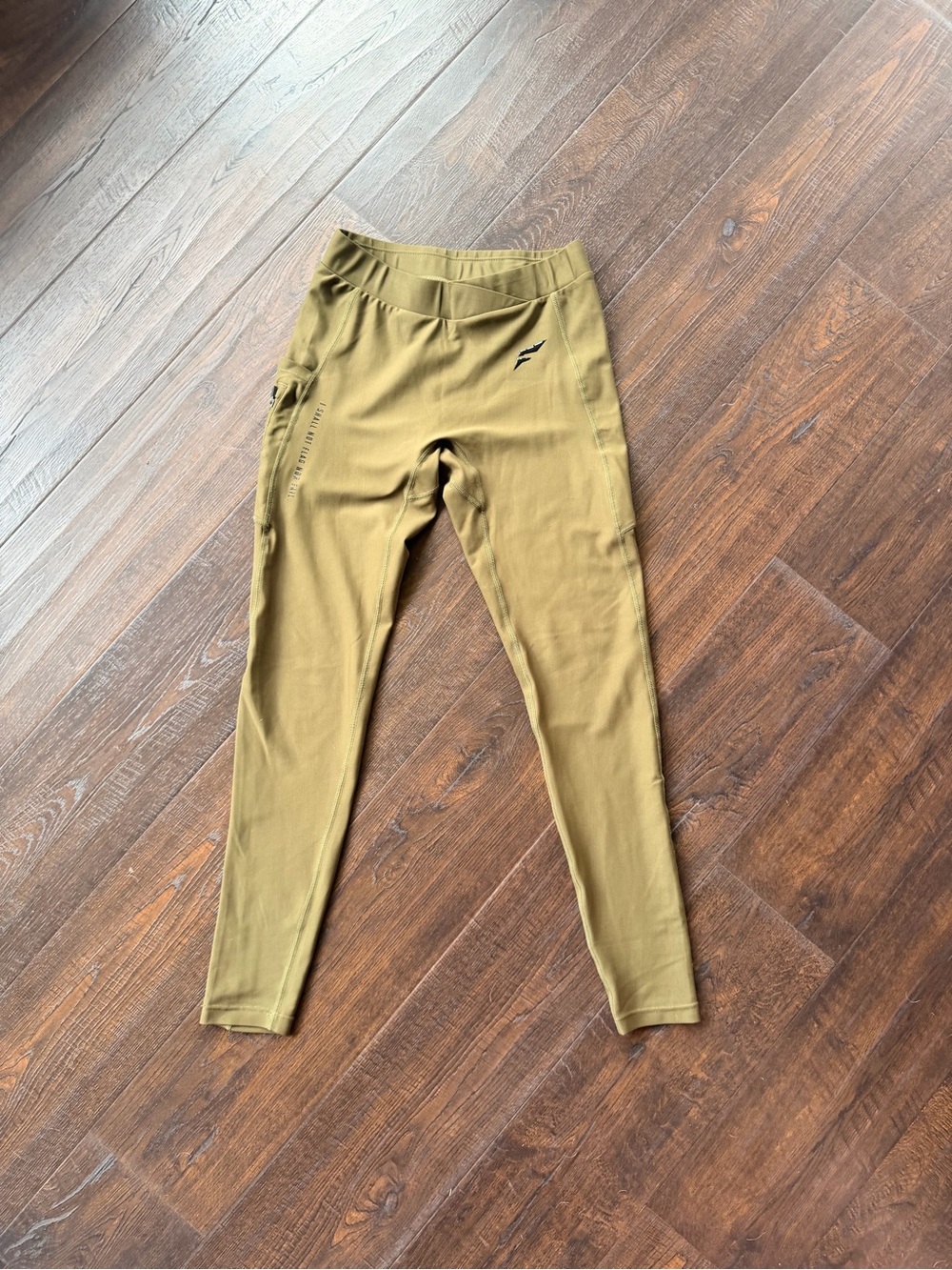 Flag Nor Fail Olive Green Leggings with Side Pocket